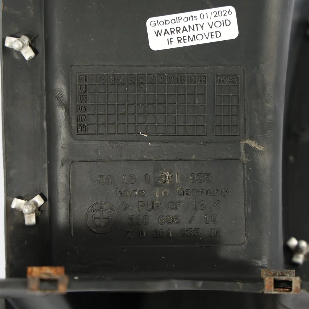 BMW E81 Pare-Chocs Avant Cache Gaine D'Air Droite - SKU 0301935 - Numéro de pièce 0301935