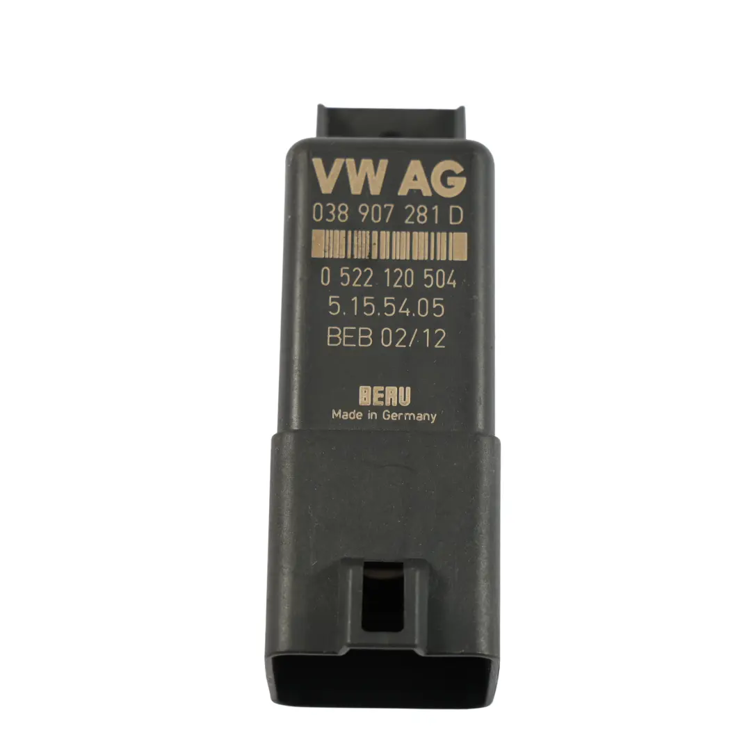 VW Volkswagen Caddy 2K Audi A4 B9 Glow Plug Relay Unit Black Diesel - SKU 038907281D-2 - Part number 038907281D