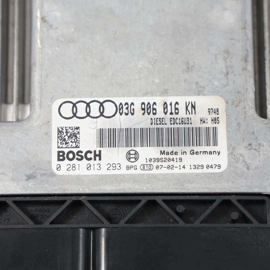 Audi A4 B7 2.0 TDI BPW 140HP Motor Kit ECU Encendido + Llave Manual - SKU 03G906016KN-1 - Número de pieza 03G906016KN