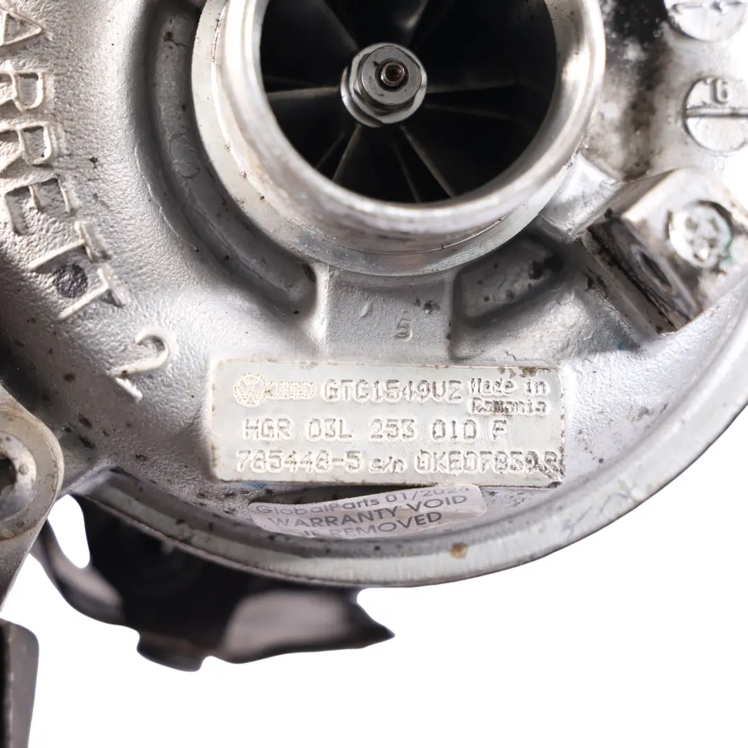 Audi A3 8P TT 8J VW Passat B7 Turbocompresor 2.0 TDI Motor Diesel - SKU 03L253010F-2 - Número de pieza 03L253010F
