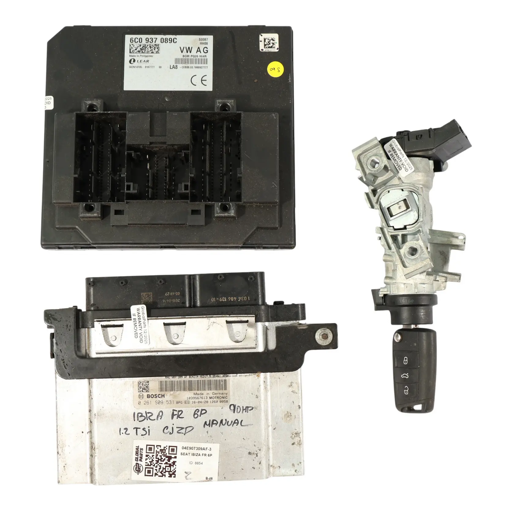 Seat Ibiza FR IV 1.2 TSI CJZD 110HP Kit ECU Control Motor 04E907309AF Manual