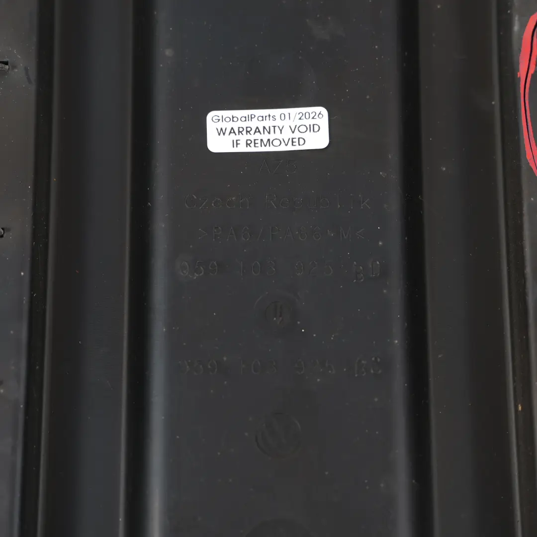 VW Touareg 7L 3.0 TDI BKS Diesel Motore Top Cover Trim Panel - SKU 059103925BC-1 - Numero di parte 059103925BC