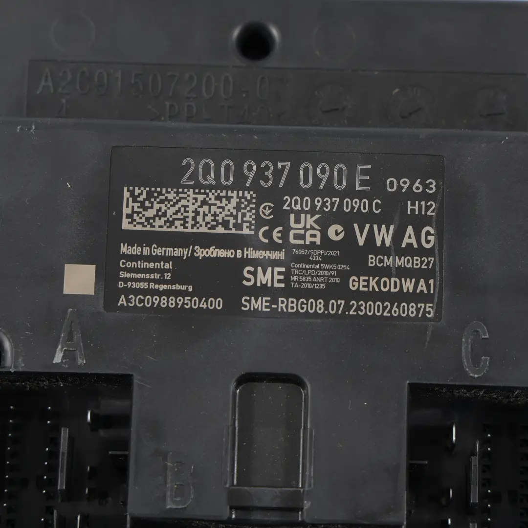 VW Transporter T6.1 2.0 TDI DNAB 110HP Kit ECU Control Motor Manual - SKU 05L907309AD-1 - Número de pieza 05L907309AD