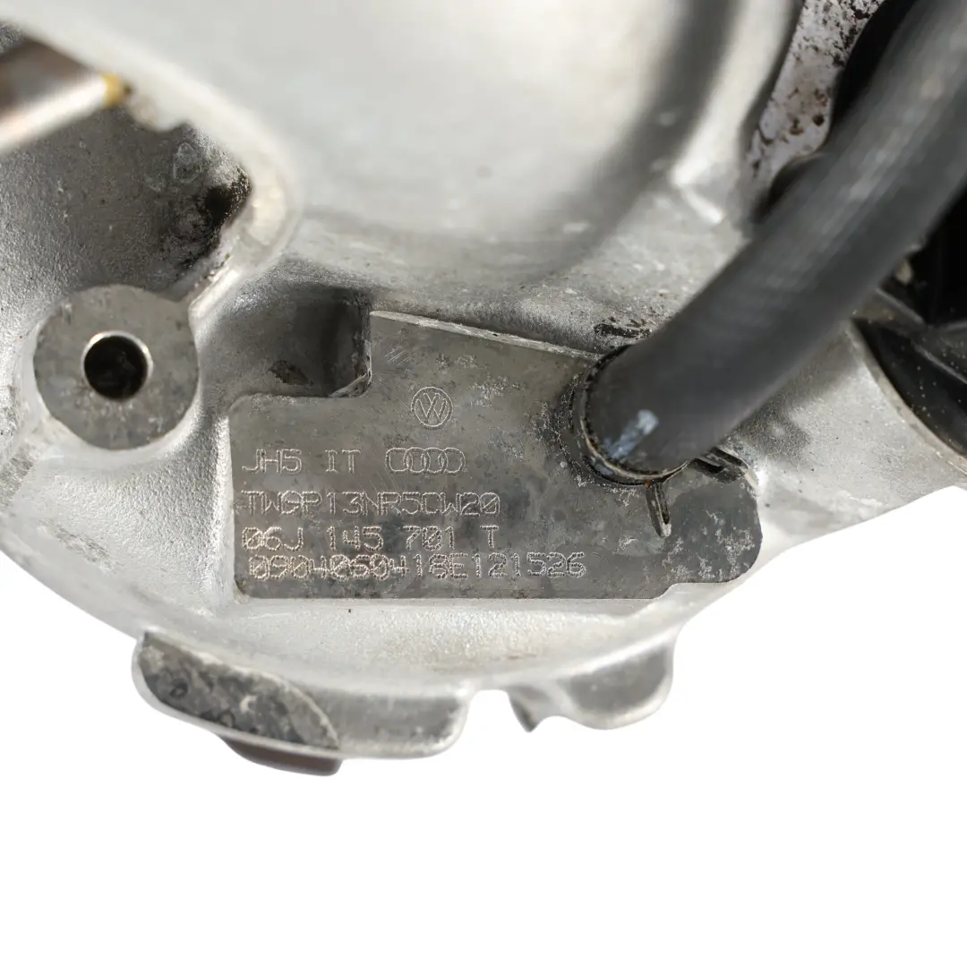 Turbocompresor Cargador Turbo Colector Escape 2.0 TSI para VW Scirocco III con número de pieza 06J145713T VW Scirocco III Turbocompresor Cargador Turbo Colector Escape 2.0 TSI - SKU 06J145713T-1 - Número de pieza 06J145713T