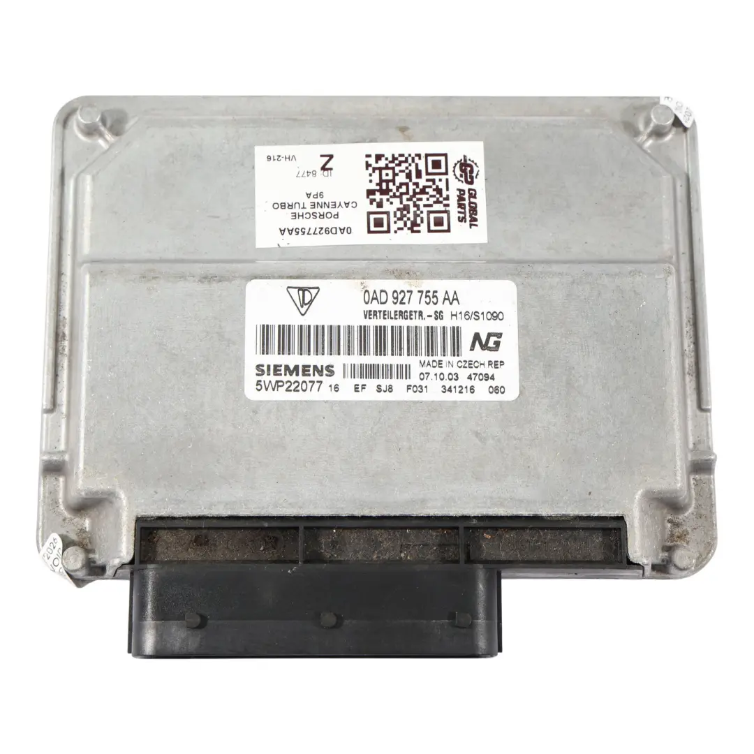 Modulo Controllo Scatola Trasferimento ECU per Porsche Cayenne 955 9PA con numero di parte 0AD927755AA Porsche Cayenne 955 9PA Modulo Controllo Scatola Trasferimento ECU - SKU 0AD927755AA - Numero di parte 0AD927755AA