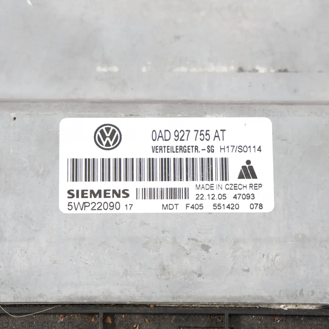 VW Touareg 7L Cambio Trasmissione Modulo Scatola Di Trasferimento - SKU 0AD927755AT - Numero di parte 0AD927755AT