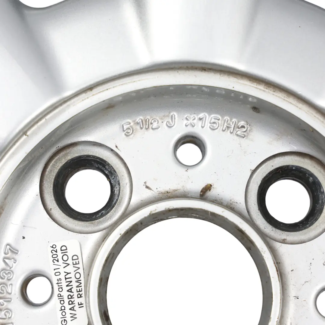 Alloy Rim 15" 5,5J ET:45 8-Spoke 82 to Mini Cooper One R50 R52 Silver Wheel with Part number 1512347 Mini Cooper One R50 R52 Silver Wheel Alloy Rim 15" 5,5J ET:45 8-Spoke 82 - SKU 1512347-1 - Part number 1512347