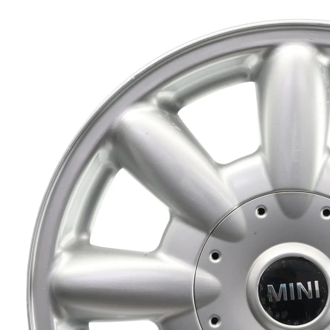 Silber Alufelge Alu Felge 15" 5,5J ET:45 für Mini Cooper One R50 R52 mit Teilenummer 1512347 Mini Cooper One R50 R52 Silber Alufelge Alu Felge 15" 5,5J ET:45 - SKU 1512347-1 - Teilenummer 1512347
