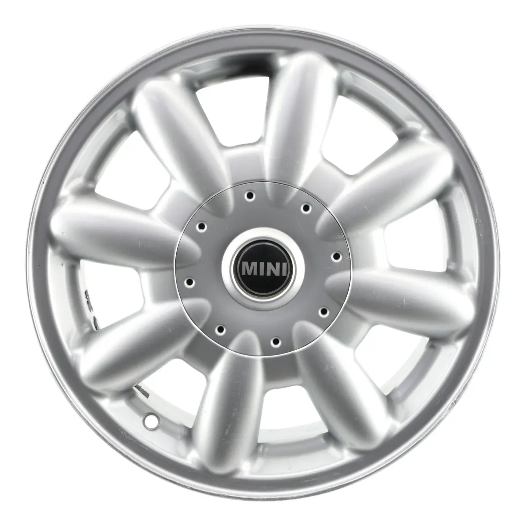 Mini Cooper One R50 R52 Argento Cerchio AlluMini o 15 " 5,5J ET: 45 8-Speiche 82 - SKU 1512347-2 - Numero di parte 1512347