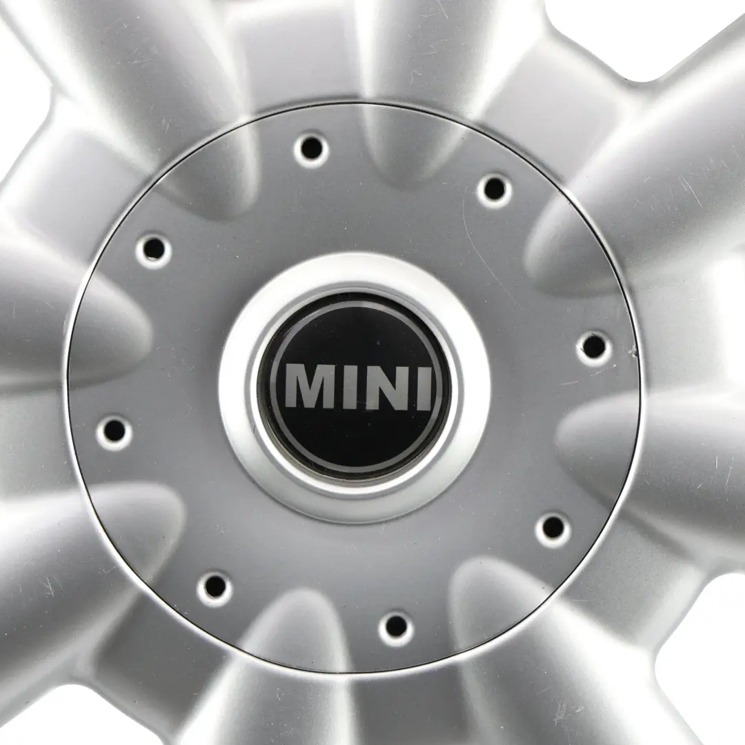 Silber Alu Felge 15" 5,5J ET:45 8-Speiche 82 für Mini Cooper One R50 R52 mit Teilenummer 1512347 Mini Cooper One R50 R52 Silber Alu Felge 15" 5,5J ET:45 8-Speiche 82 - SKU 1512347-2 - Teilenummer 1512347