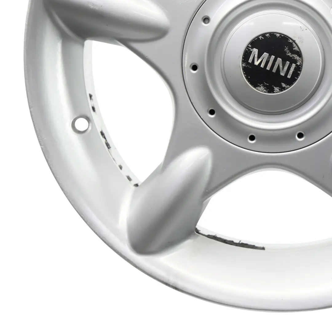 Alloy Rim 16 6,5J ET:48 5-Spider Spoke 83 to Mini Cooper R50 Silver Wheel with Part number 1512348 Mini Cooper R50 Silver Wheel Alloy Rim 16 6,5J ET:48 5-Spider Spoke 83 - SKU 1512348-2 - Part number 1512348