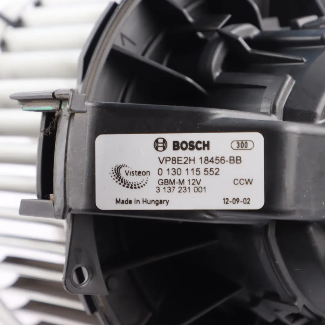 Ford Fiesta Mk7 Heater Blower Air Fan Asembly Unit VP8E2H-18456-BB - SKU RHD-1791860 - Part number 1791860