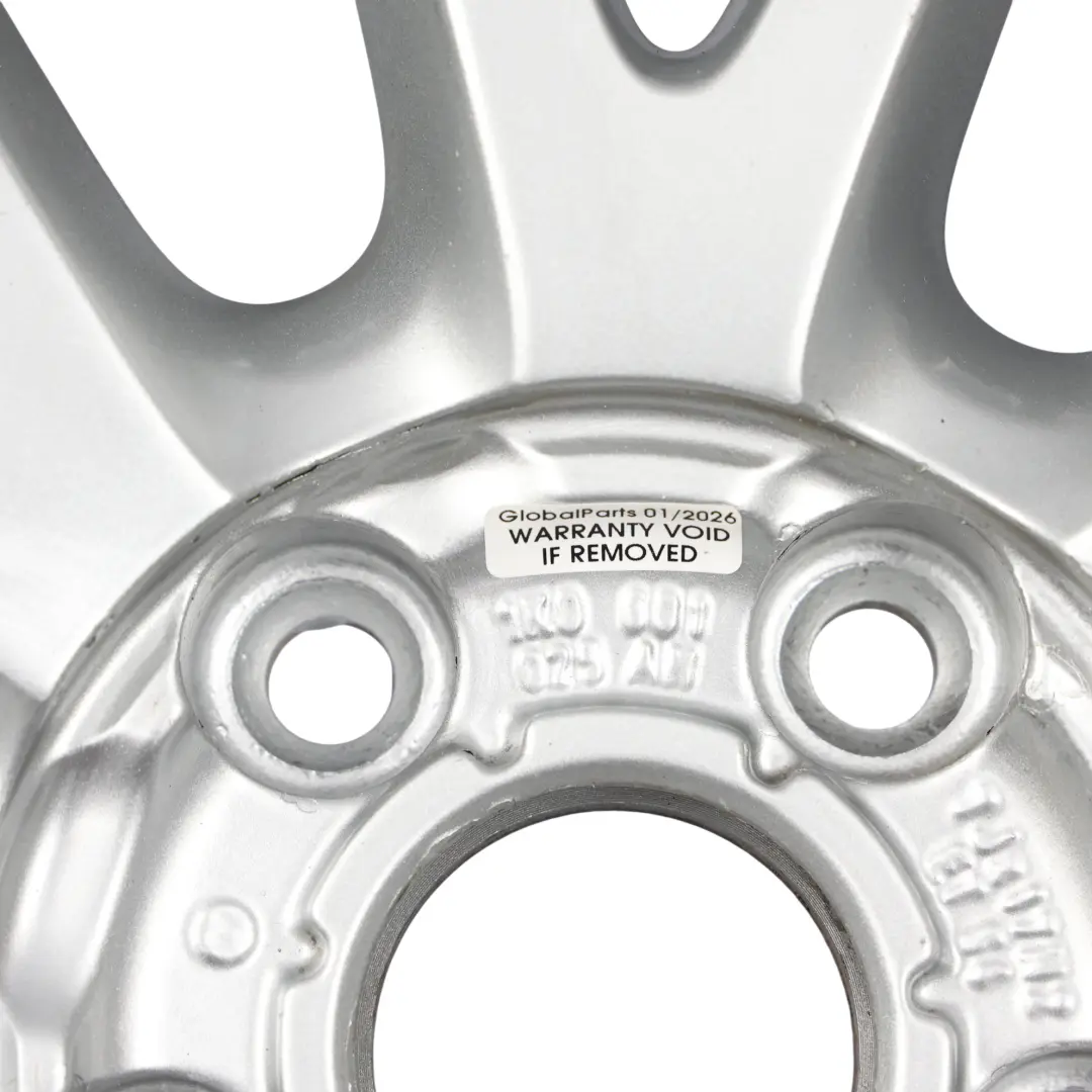 VW Volkswagen Golf Mk5 Mk6 Silberne Leicht Metall Felge 17" ET:54 7J - SKU 1K0601025AN-2 - Teilenummer 1K0601025AN