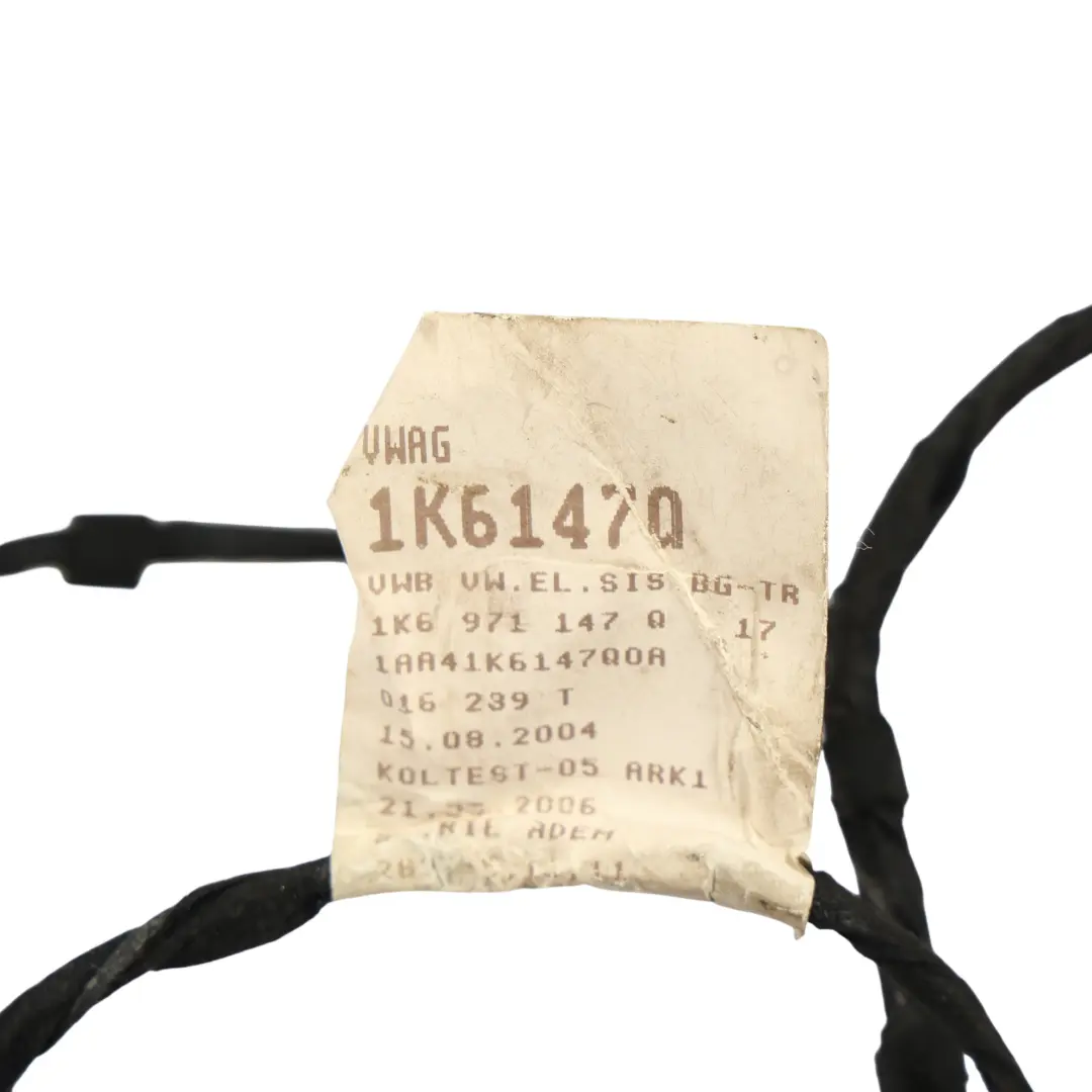 VW Volkswagen Golf Mk5 Cable Arnés Cableado Portón Trasero Izquierdo - SKU 1K6971147Q - Número de pieza 1K6971147Q