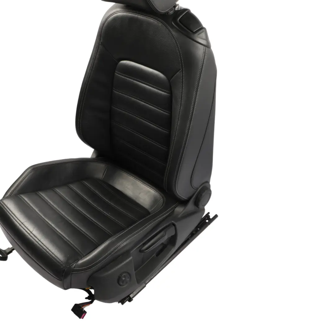 Volkswagen Scirocco Mk3 3 Door Front Seat Heated Leather Black Left N/S - SKU 1K8881805AT-2 - Part number 1K8881805AT