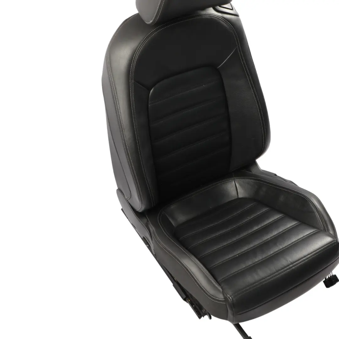 Volkswagen Scirocco Mk3 3 Door Front Seat Heated Leather Black Left N/S - SKU 1K8881805AT-2 - Part number 1K8881805AT