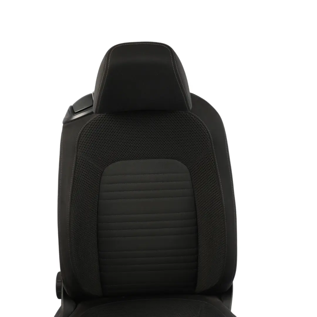Volkswagen Scirocco Mk3 III 3Dr Front Seat Fabric Cloth Black Grey Right O/S - SKU 1K8881806AK-1 - Part number 1K8881806AK