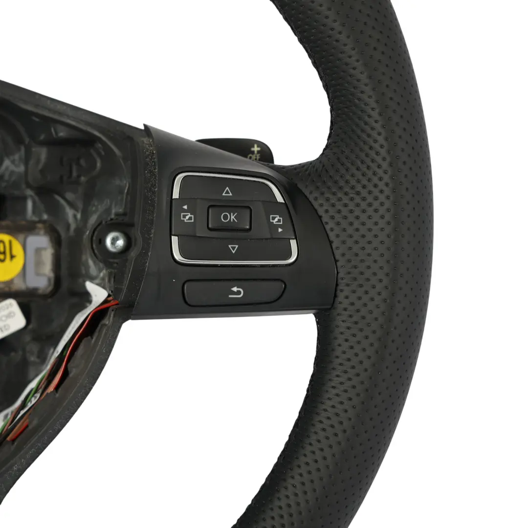 VW Tiguan 5N Volant NEUF Cuir Noir Palettes Changement Vitesse - SKU 1T0419091AD-1 - Numéro de pièce 1T0419091AD