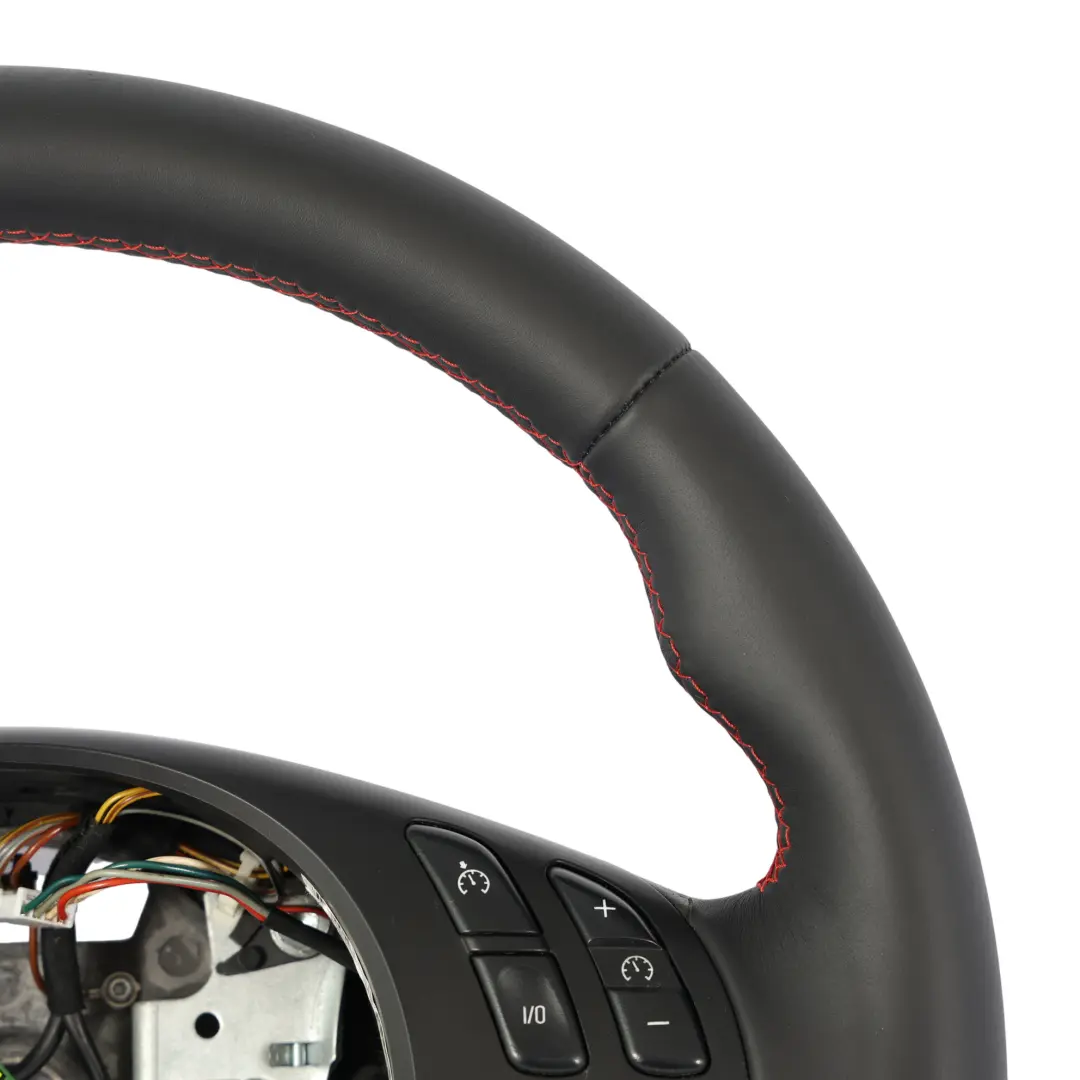 BMW E46 M3 E39 M5 Steering Wheel NEW Black Leather M Sport Red Thread - SKU 2282020-2 - Part number 2282020