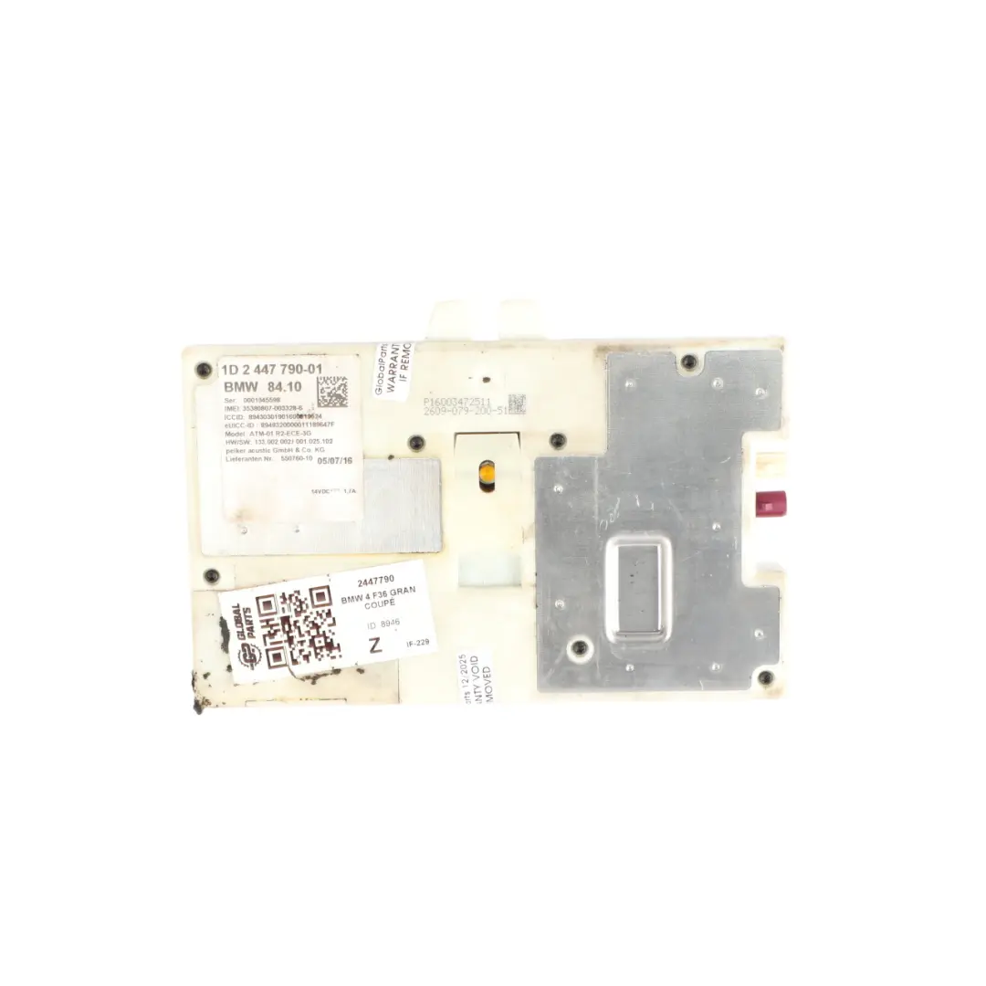 Bluetooth Telematic Control Module Unit to BMW F30 F31 F32 F36 with Part number 2447790 BMW F30 F31 F32 F36 Bluetooth Telematic Control Module Unit - SKU 2447790 - Part number 2447790