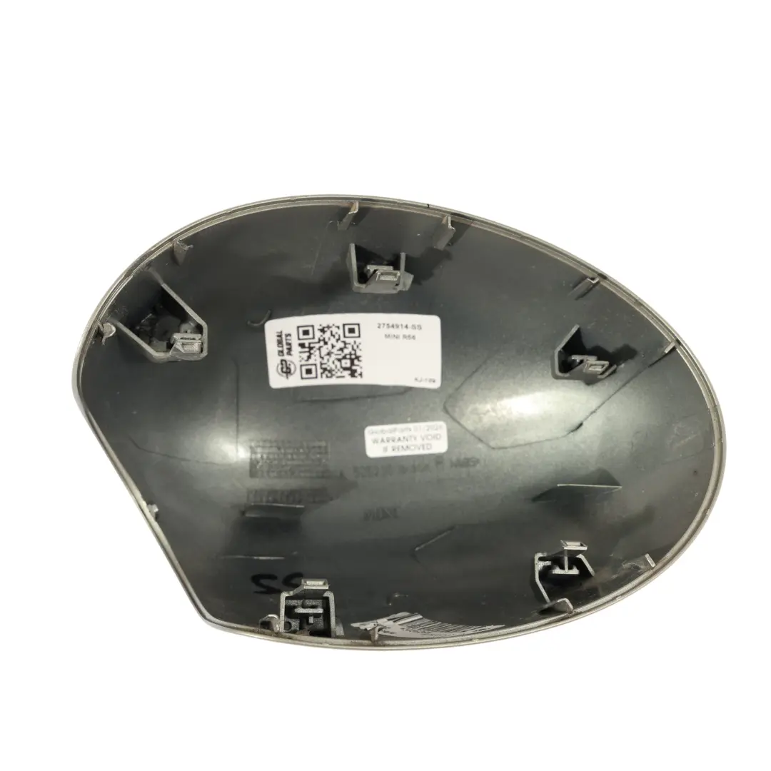 BMW Mini Cooper R55 R56 R60 Cover Cap Right O/S Wing Mirror Sparkling Silver - SKU 2754914-SS - Part number 2754914