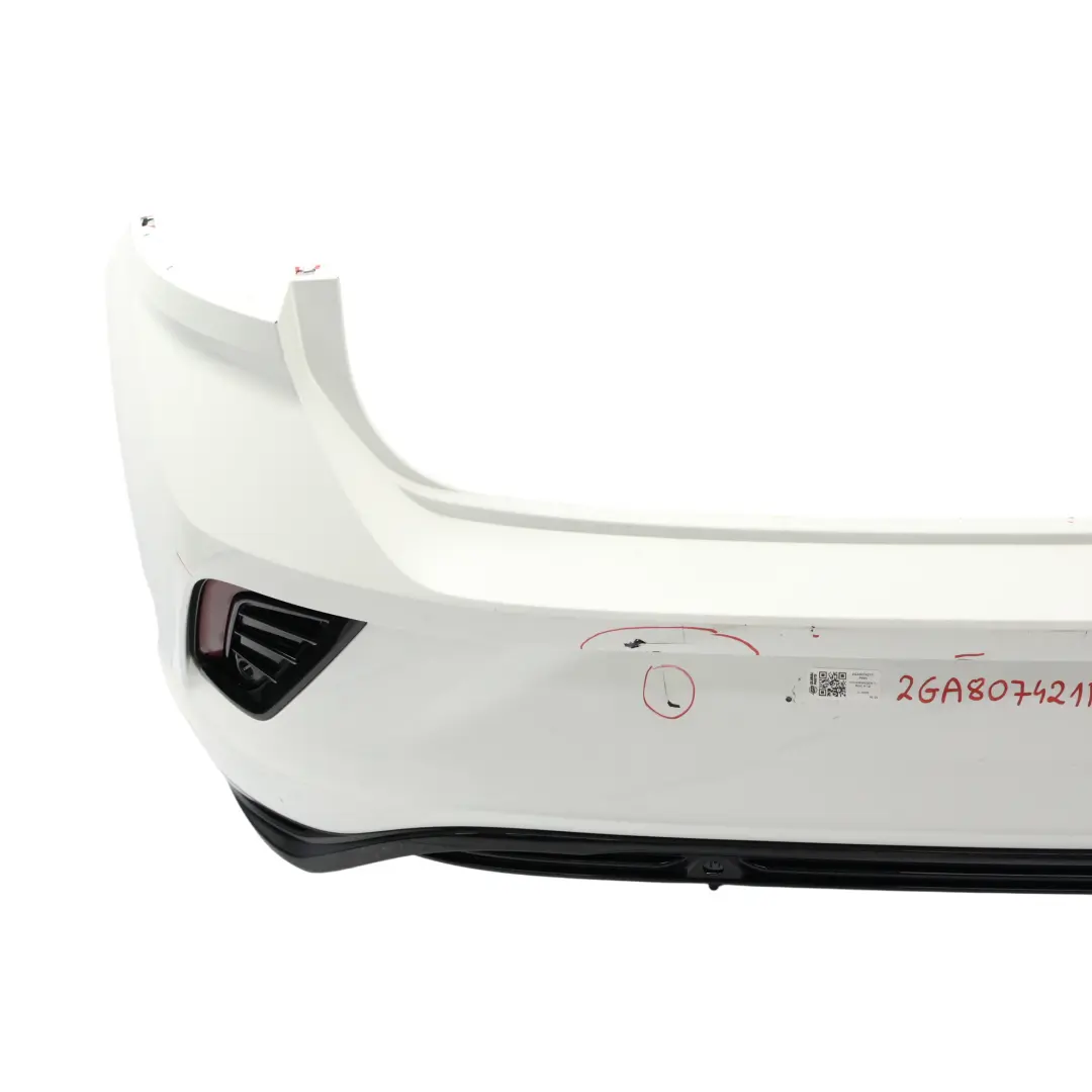 Volkswagen VW T-Roc Mk1 Bumper Rear Trim Panel Cover Pure White - C9A - SKU 2GA807421F-PWH - Part number 2GA807421F