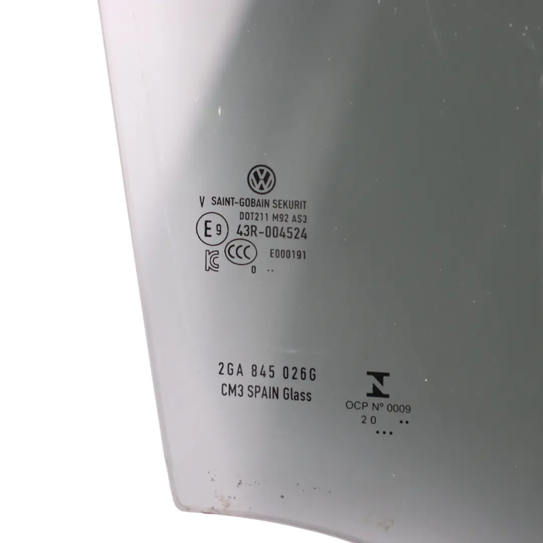Door Window Glass Right Rear O/S Tinted AS3 to VW Volkswagen T-Roc A11 with Part number 2GA845026G VW Volkswagen T-Roc A11 Door Window Glass Right Rear O/S Tinted AS3 - SKU 2GA845026G - Part number 2GA845026G