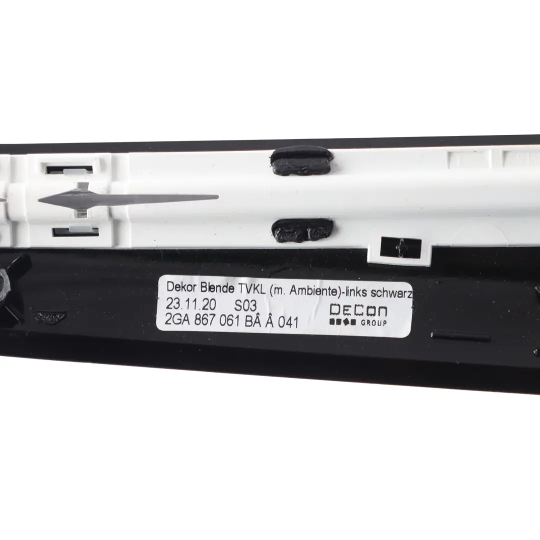 Mk1 Interior Door Trim Strip Front Left N/S to VW Volkswagen T-Roc A11 with Part number 2GA867061B VW Volkswagen T-Roc A11 Mk1 Interior Door Trim Strip Front Left N/S - SKU 2GA867061B - Part number 2GA867061B