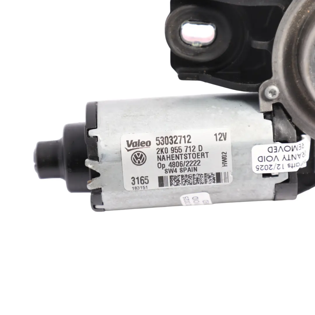 2K Rear Wing Door Wiper Motor Unit to VW Volkswagen Caddy with Part number 2K0955712D VW Volkswagen Caddy 2K Rear Wing Door Wiper Motor Unit - SKU 2K0955712D - Part number 2K0955712D