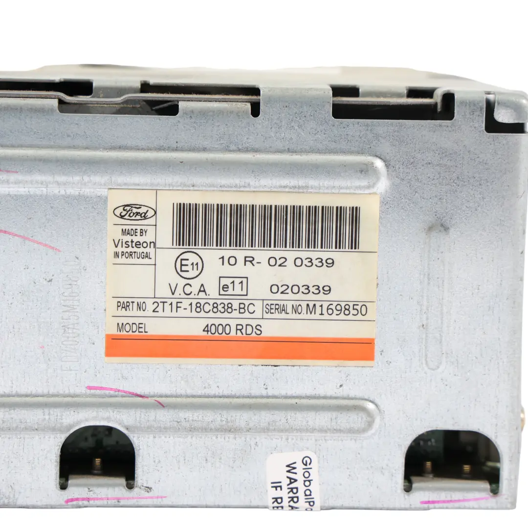 Ford Transit Connect Hauptgerät Radio AM FM Kassette - SKU 2T1F-18C838-BC - Teilenummer 2T1F-18C838-BC