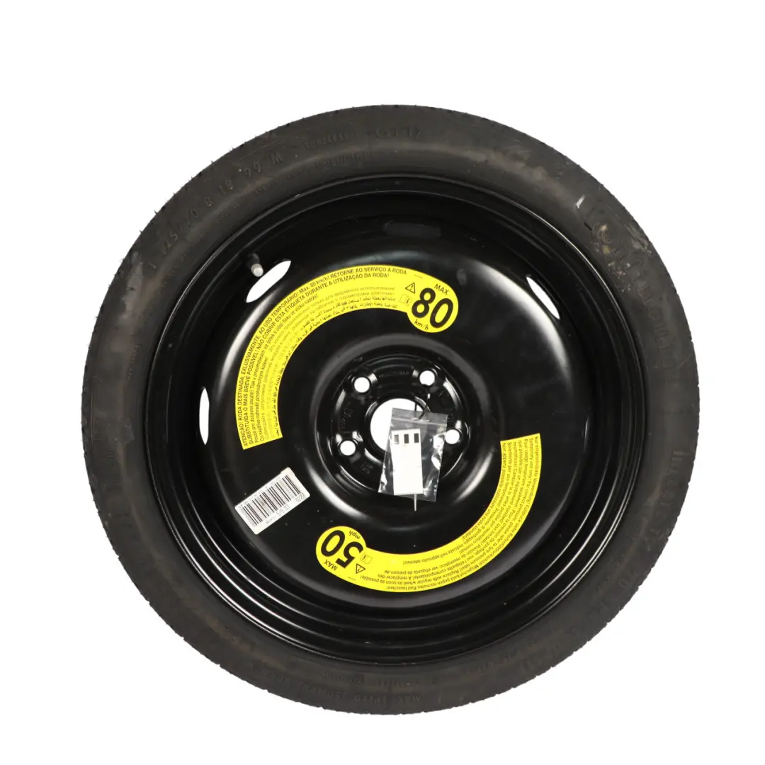 VW Golf Mk7 Space Spare Wheel Steel Rim Continental Tire 125/70 18" - SKU 3AA010006 - Part number 3AA010006