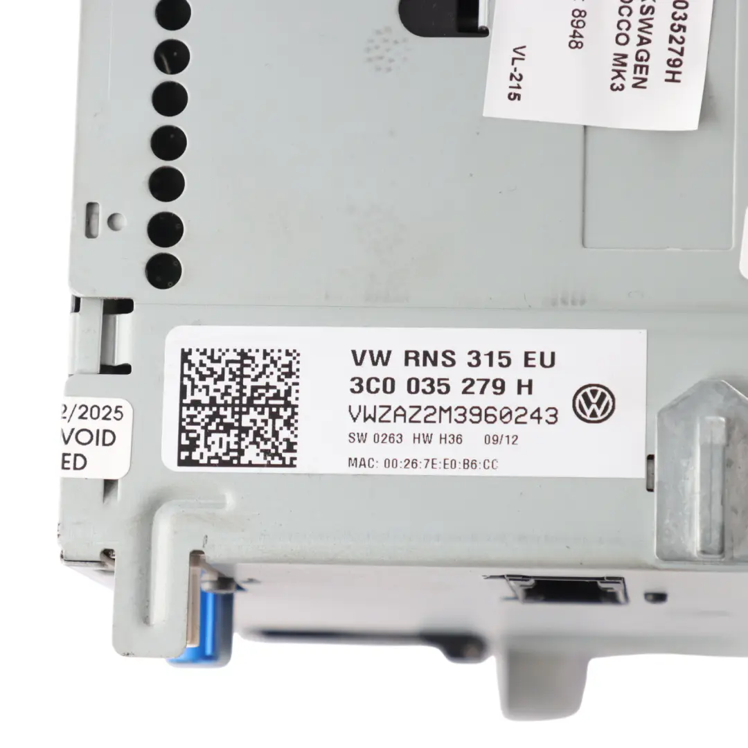 VW Volkswagen Scirocco Mk3 Radio Head Unit Media CD Player - SKU 3C0035279H - Part number 3C0035279H