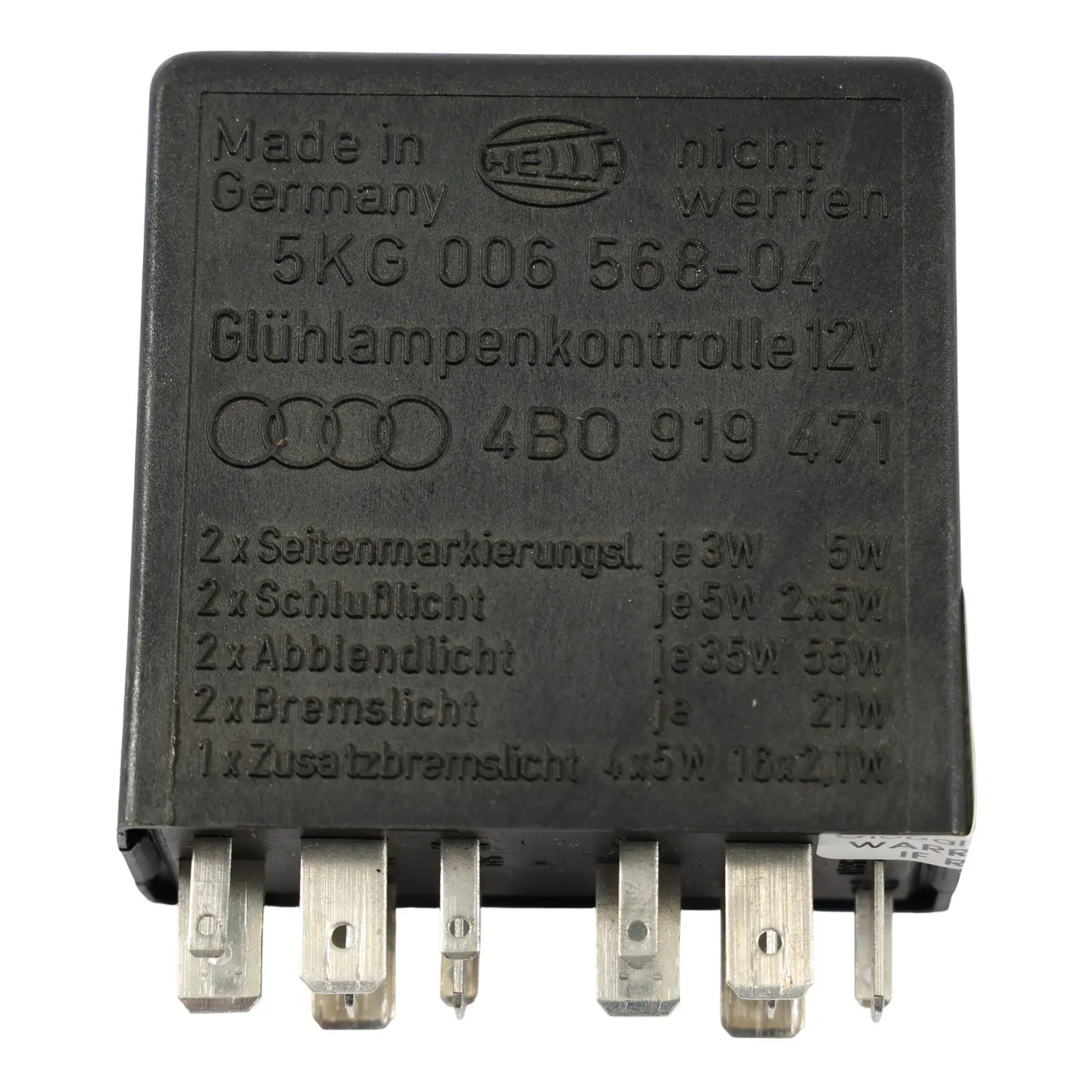 Audi A3 S3 8L Module De Phare Relais Ballast Unité De Commande HELLA 4B0919471