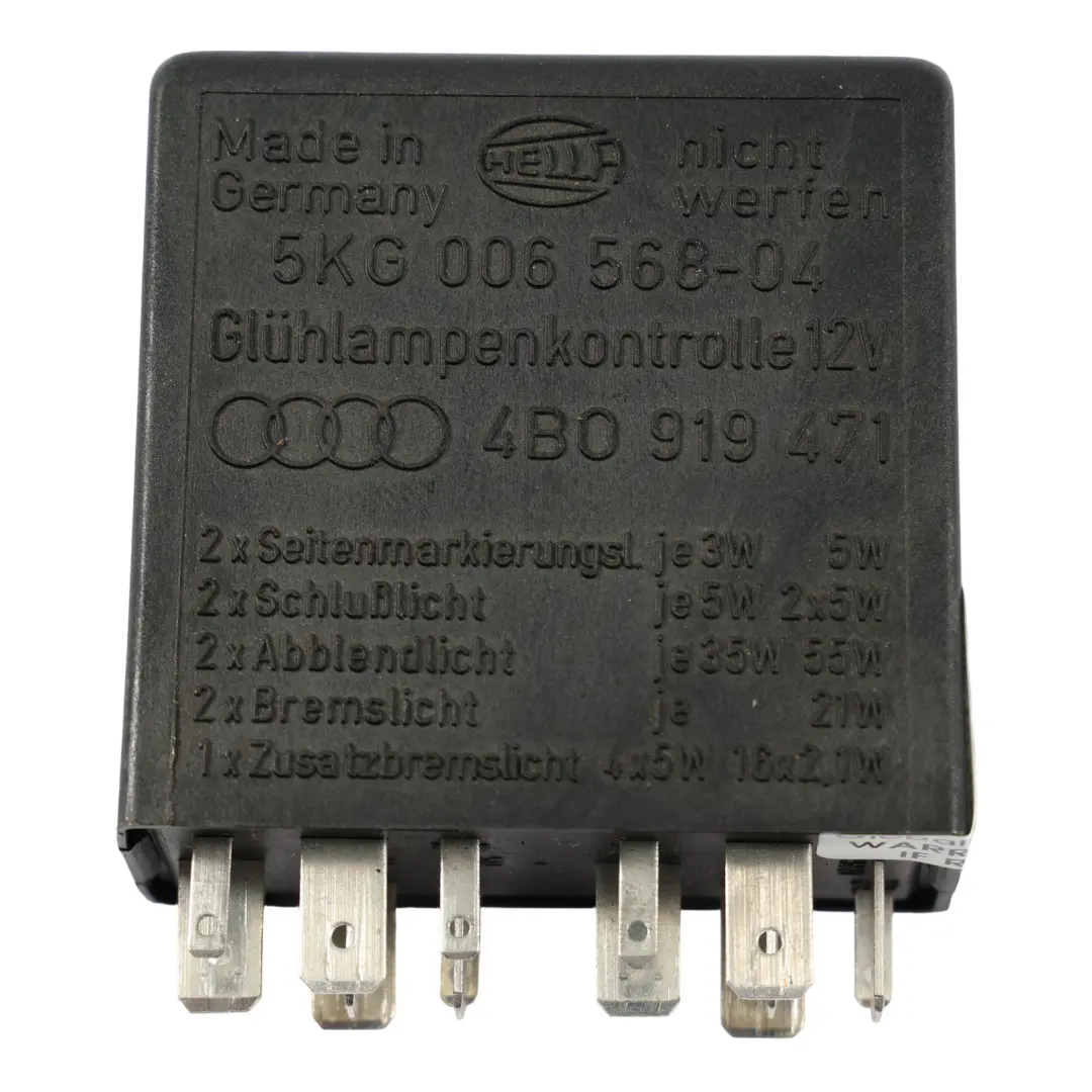 8L Module De Phare Relais Ballast Unité De Commande HELLA pour Audi A3 S3 à propos du numéro de pièce 4B0919471 Audi A3 S3 8L Module De Phare Relais Ballast Unité De Commande HELLA - SKU 4B0919471 - Numéro de pièce 4B0919471