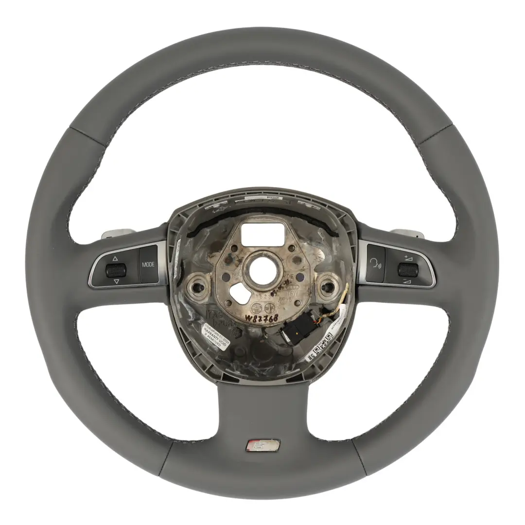 NUEVO Gris Cuero Palanca de Cambio para Audi A8 D4 Volante con número de pieza 4E0419091DC Audi A8 D4 Volante NUEVO Gris Cuero Palanca de Cambio - SKU 4E0419091DC-1 - Número de pieza 4E0419091DC