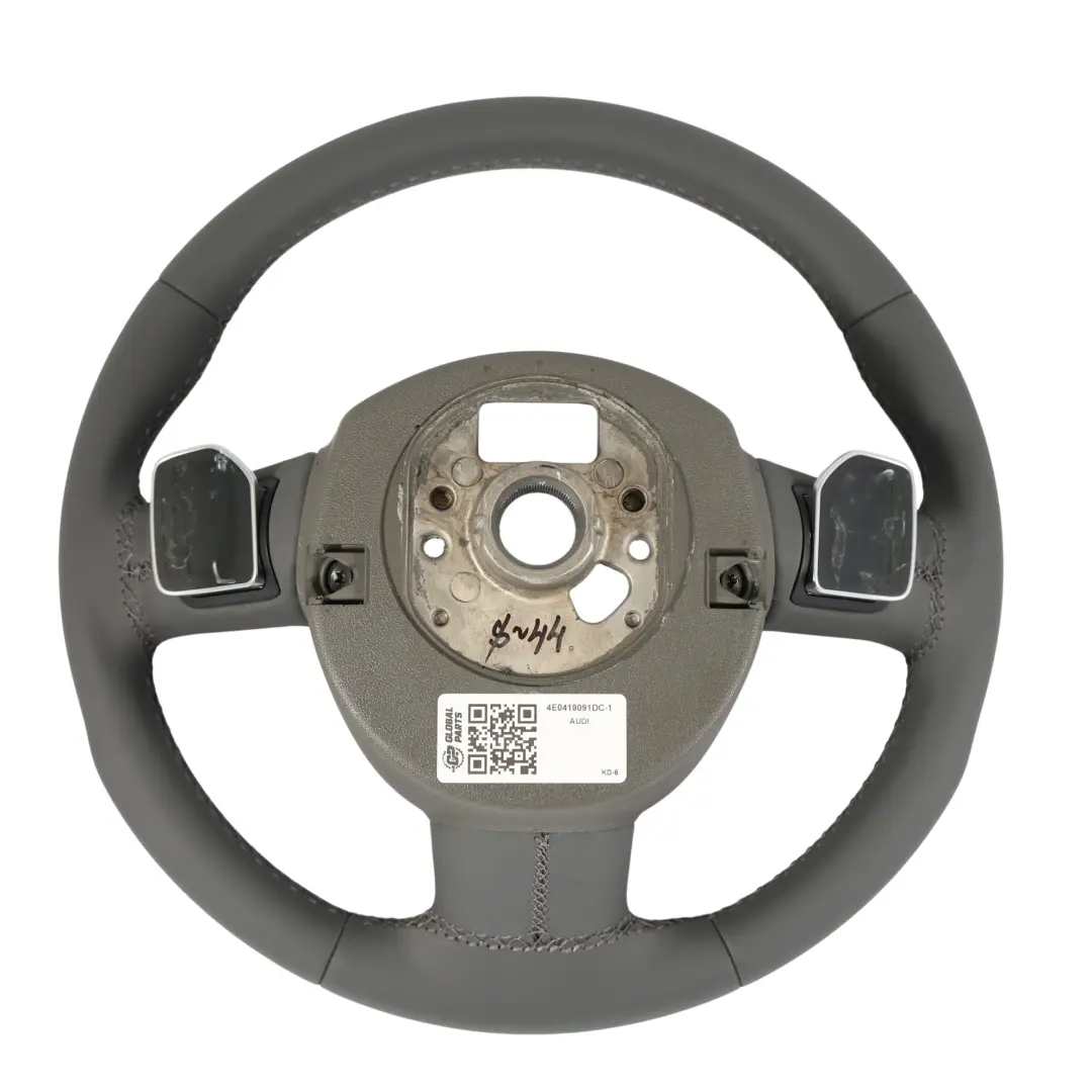Lenkrad NEU Grau Leder Schaltwippen für Audi A8 D4 mit Teilenummer 4E0419091DC Audi A8 D4 Lenkrad NEU Grau Leder Schaltwippen - SKU 4E0419091DC-1 - Teilenummer 4E0419091DC