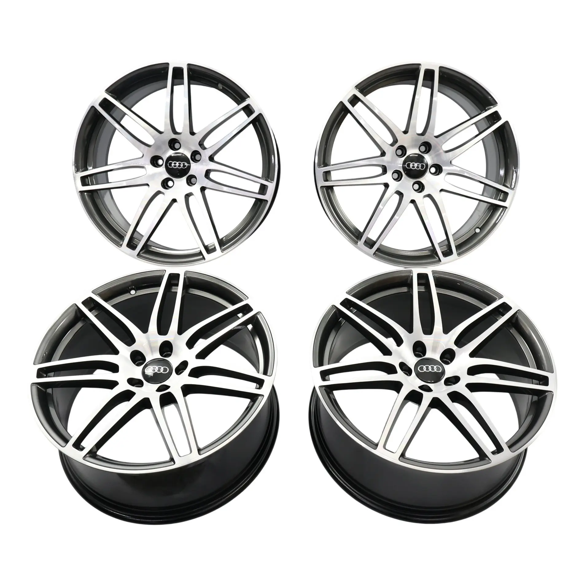 Audi A7 4G A8 4H Jantes Alliage Argentées 20" 9J ET:37 Kit Complet 4H0601025AB