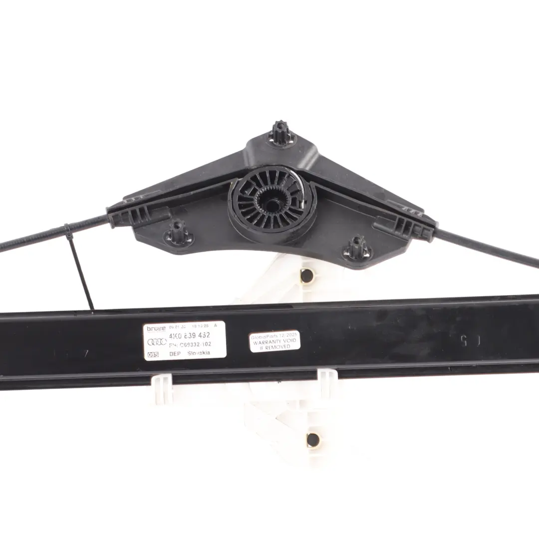 Door Window Lifter Regulator Mechanism Right O/S to Audi A6 C8 Rear with Part number 4K0839462 Audi A6 C8 Rear Door Window Lifter Regulator Mechanism Right O/S - SKU 4K0839462 - Part number 4K0839462