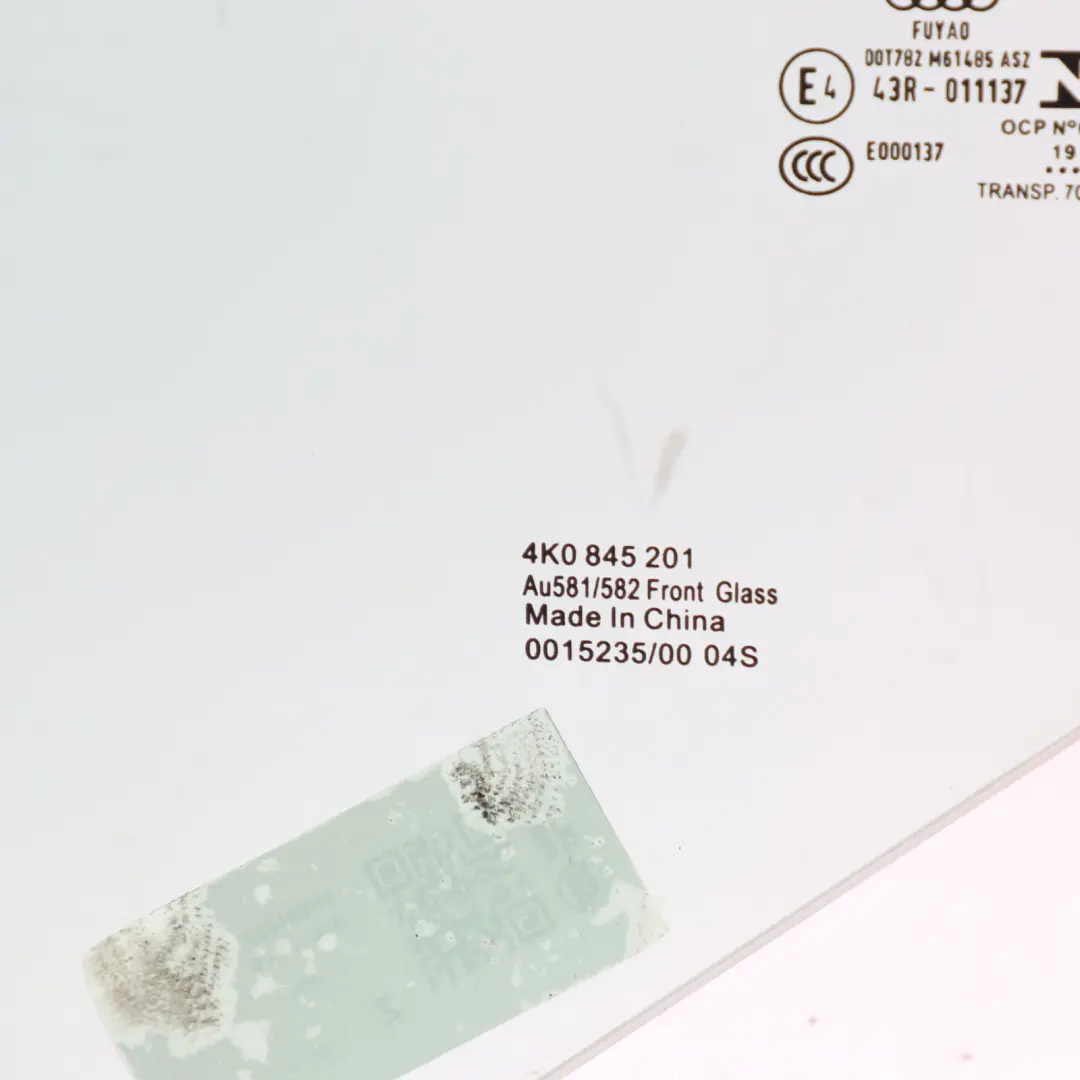 Audi A6 C8 Vitre Fenêtre Porte Latérale Avant Gauche AS2 - SKU 4K0845201 - Numéro de pièce 4K0845201