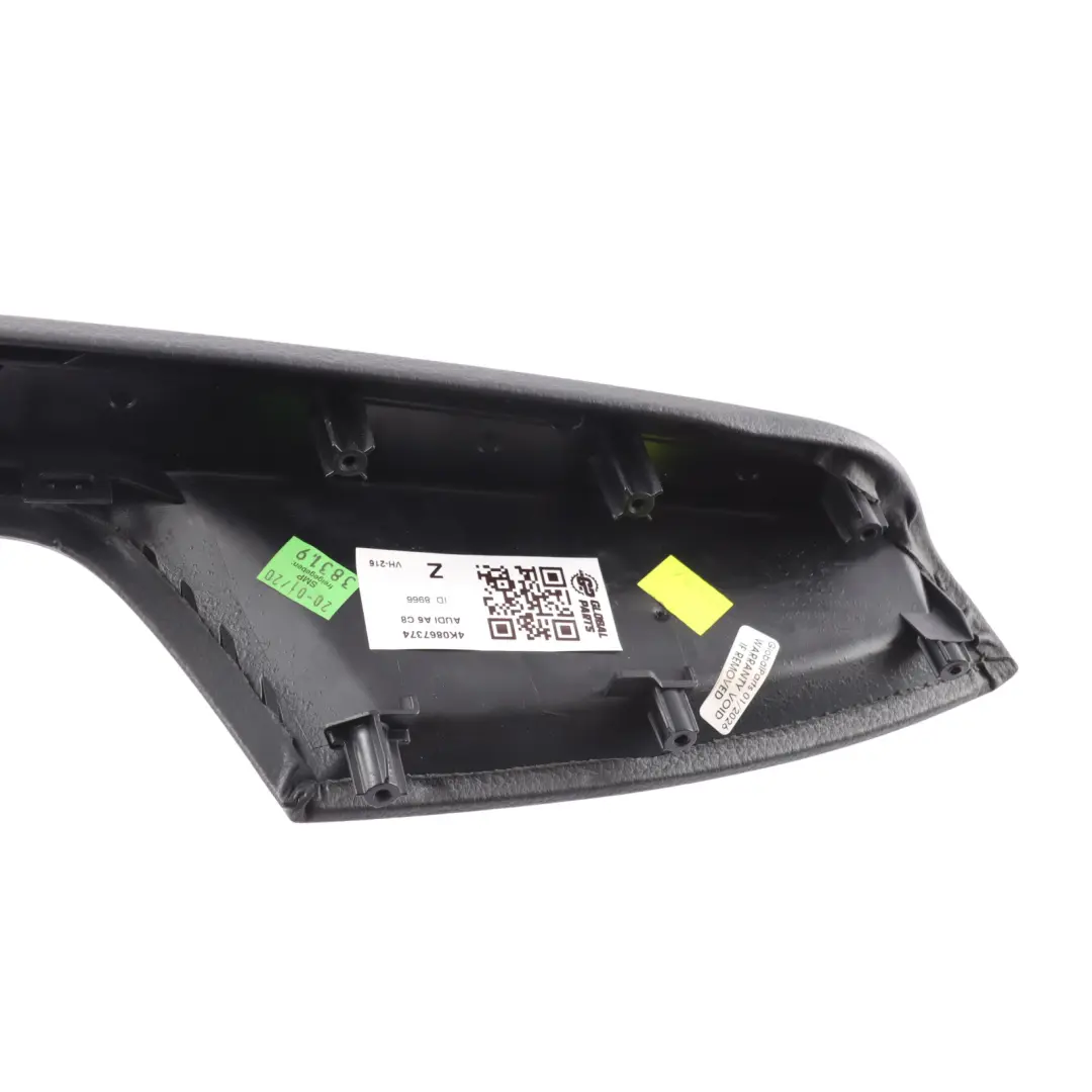 Audi A6 C8 Door Card Armrest Cover Trim Black Rear Right O/S - SKU 4K0867374 - Part number 4K0867374