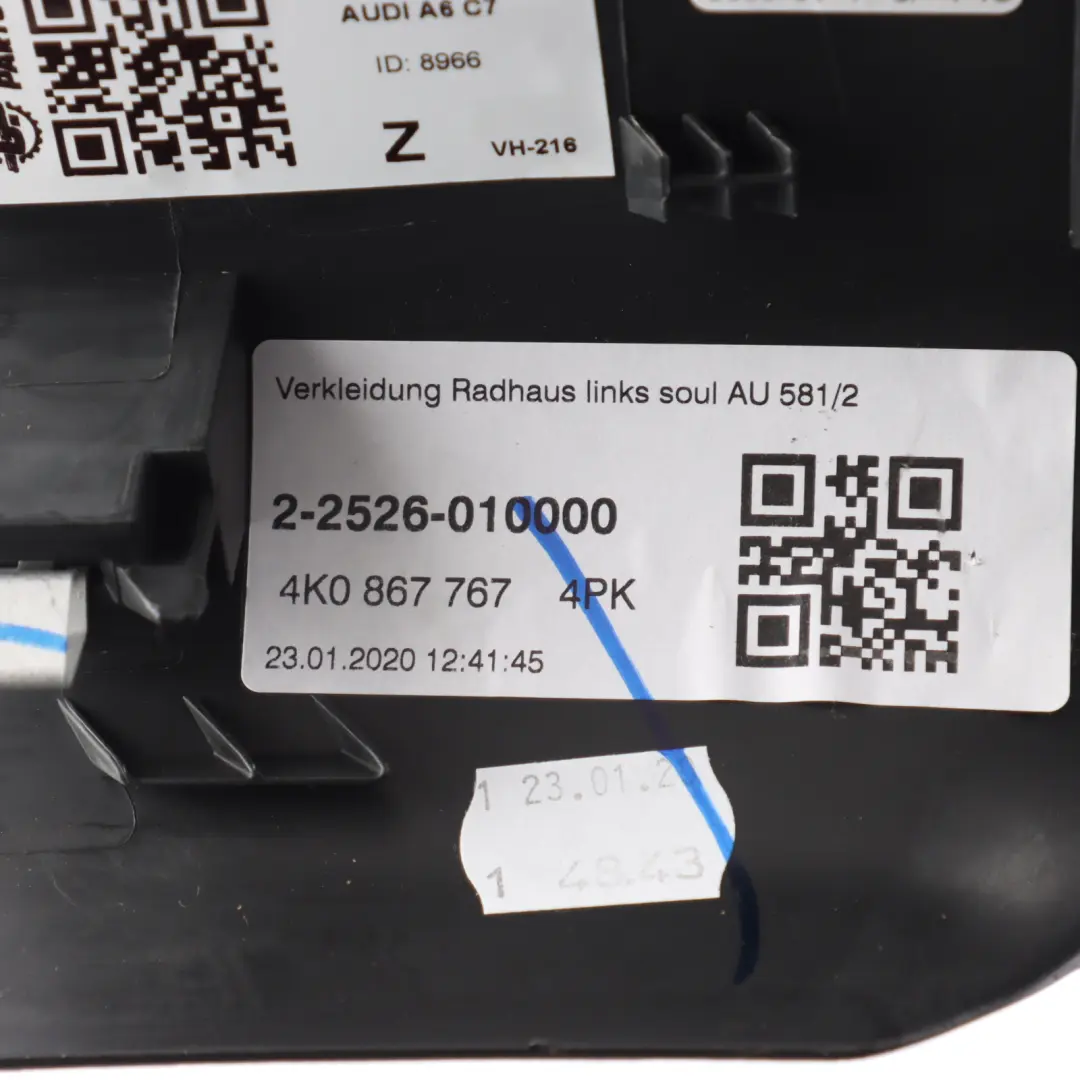 Seuil De Porte Arrière Gauche Plaque Garniture pour Audi A6 C8 à propos du numéro de pièce 4K0867767 Audi A6 C8 Seuil De Porte Arrière Gauche Plaque Garniture - SKU 4K0867767 - Numéro de pièce 4K0867767