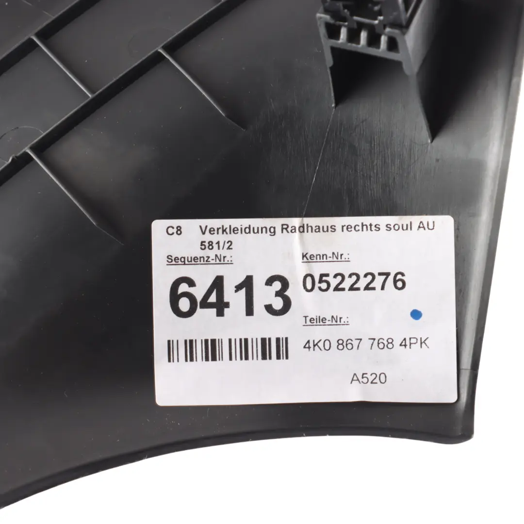 Seuil Porte Arrière Droit Plaque Recouvrement pour Audi A6 C8 à propos du numéro de pièce 4K0867768 Audi A6 C8 Seuil Porte Arrière Droit Plaque Recouvrement - SKU 4K0867768 - Numéro de pièce 4K0867768