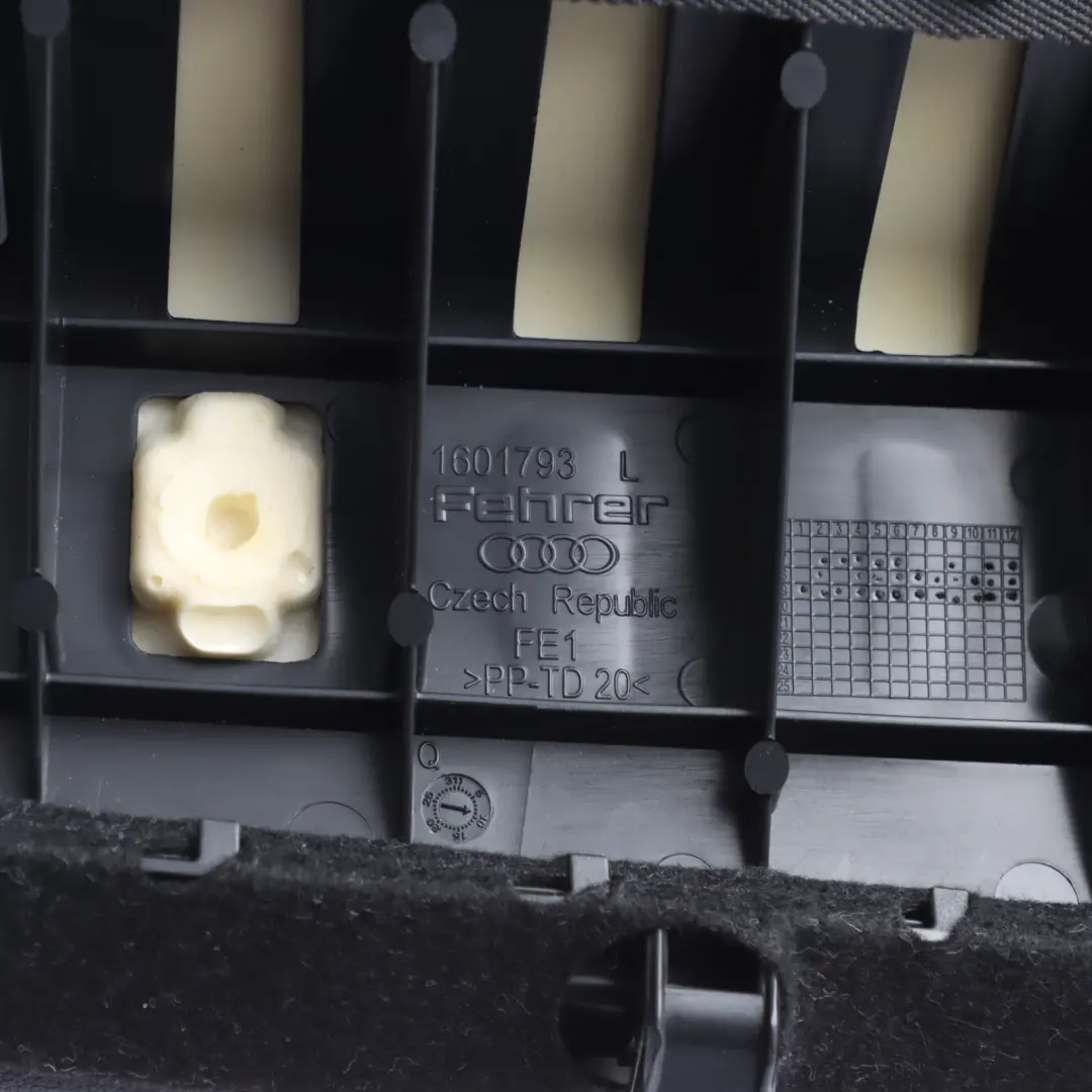 Material Side Cover Trim Left N/S Black Soul to Audi A6 C8 Rear Seat with Part number 4K0885703T Audi A6 C8 Rear Seat Material Side Cover Trim Left N/S Black Soul - SKU 4K0885703T - Part number 4K0885703T