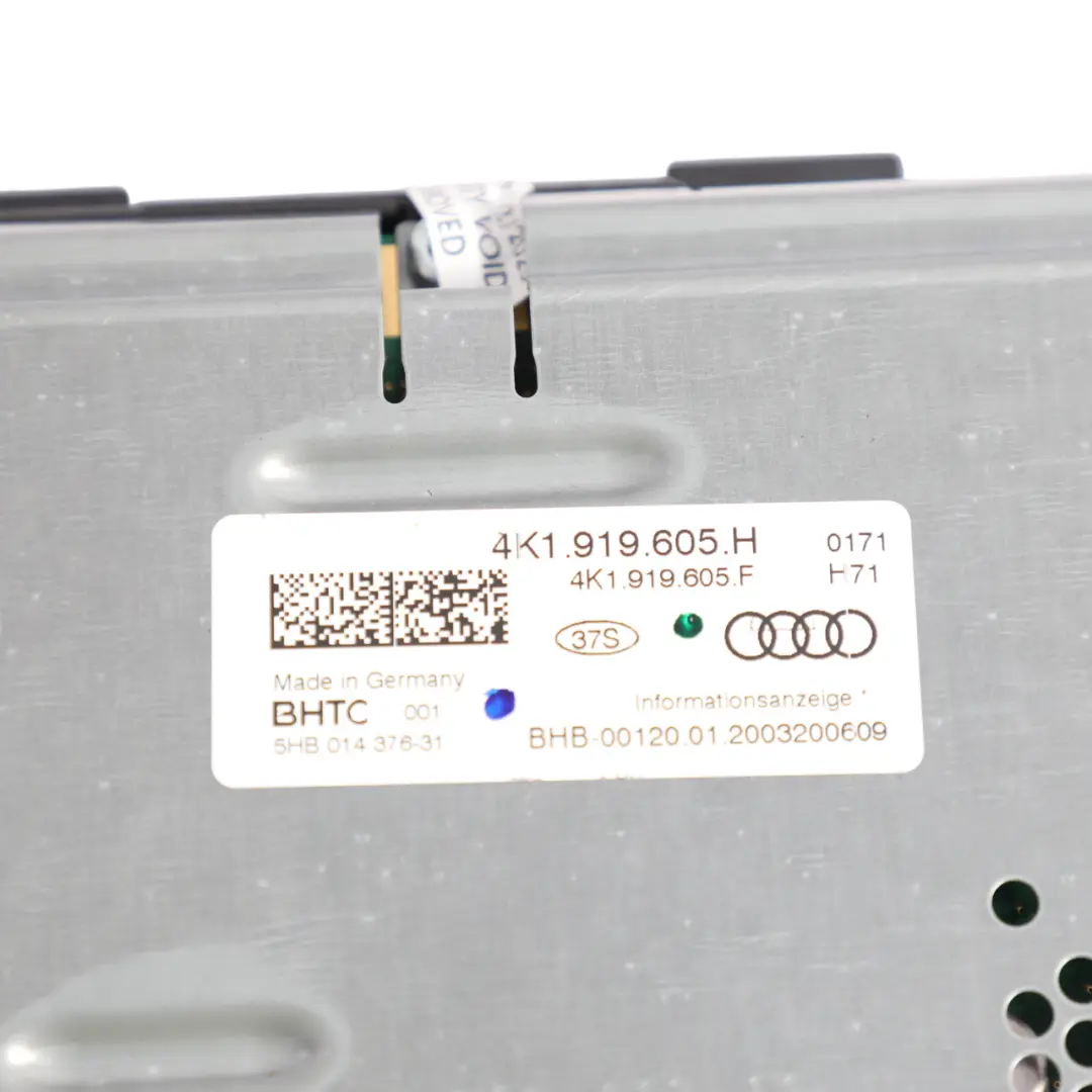 Audi A6 C7 A7 C8 Multifunction Dashboard LCD Screen Display Monitor 4K1919605F - SKU 4K1919605H - Part number 4K1919605H