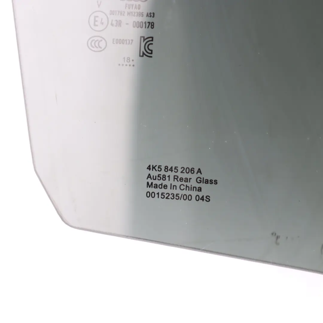 Vitre Porte Latérale Arrière Droite Côté Teintée AS3 pour Audi A6 C8 à propos du numéro de pièce 4K5845206A Audi A6 C8 Vitre Porte Latérale Arrière Droite Côté Teintée AS3 - SKU 4K5845206A - Numéro de pièce 4K5845206A