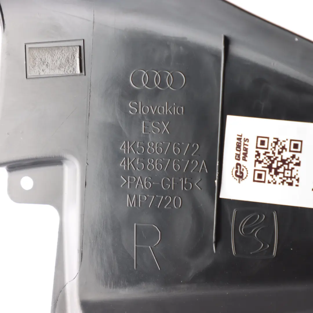 Audi A6 C8 Door Window Interior Frame Cover Panel Rear Right O/S - SKU 4K5867672 - Part number 4K5867672
