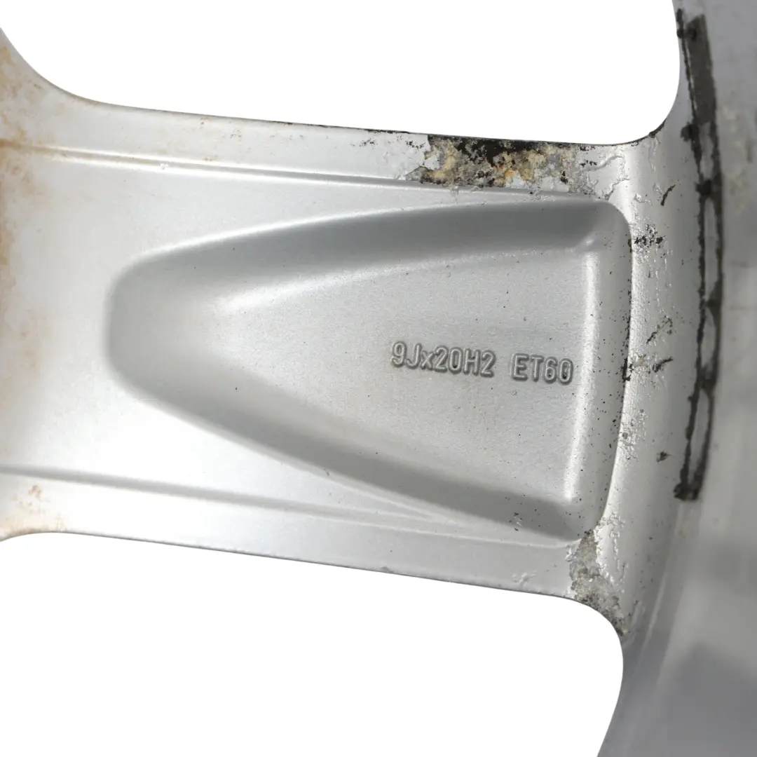 Audi Q7 4L Silver Wheel Alloy Rim 20" 9J ET:60 Star Spoke - SKU 4L0601025H-3 - Part number 4L0601025H