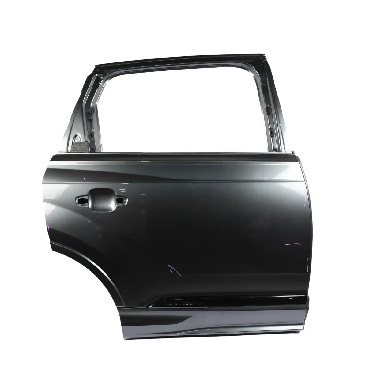 Audi Q7 4M Rear Door Right O/S Covering Daytona Grey Pearl Effect - Z7S