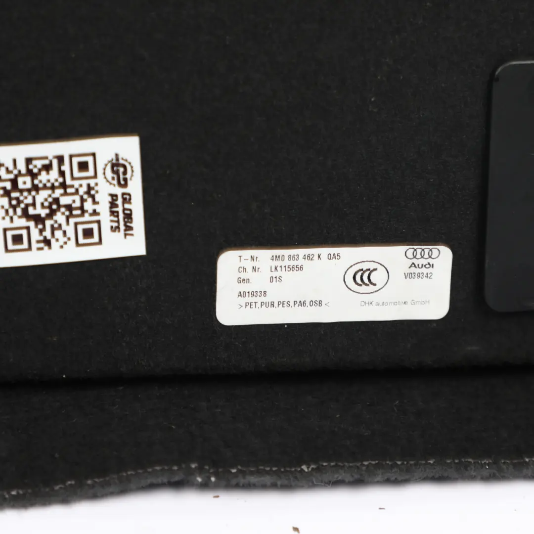 4M Boot Trunk Floor Carpet Luggage Compartment Black to Audi Q7 with Part number 4M0863462K Audi Q7 4M Boot Trunk Floor Carpet Luggage Compartment Black - SKU 4M0863462K - Part number 4M0863462K