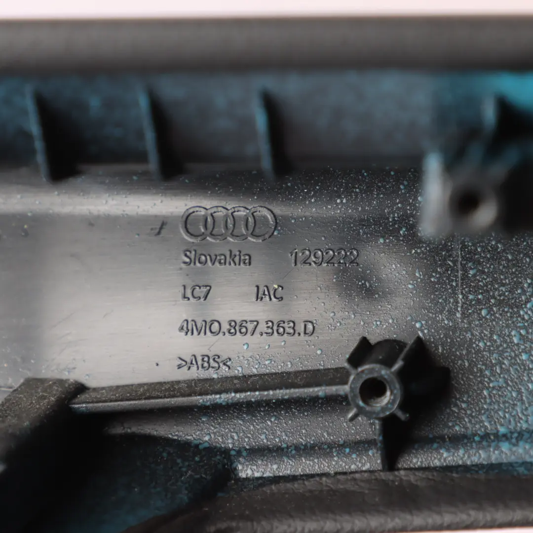 Audi Q7 4M Door Panel Trim Armrest Rear Left Soul Black N/S - SKU 4M0867363D - Part number 4M0867363D